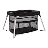 Munchkin Ultra-Lite 3-in-1 Playard, Travel Crib and Bassinet for Newborn Babies Up to 24 Months - Lightweight, No Tool Assembly, Mattress Plus Cover Included, Black