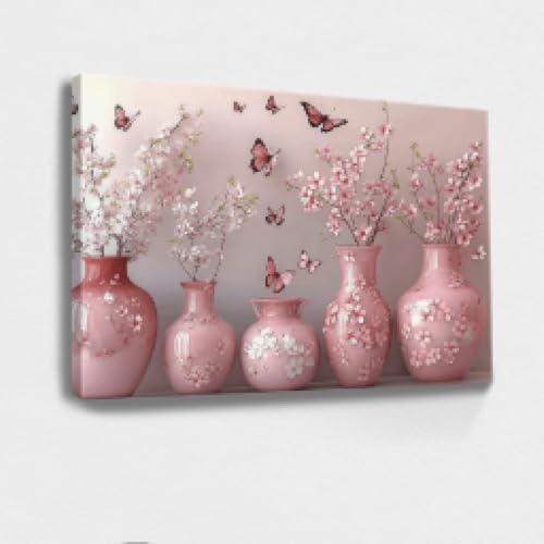 Toile murale pour illuminer un salon sombre avec des fleurs roses