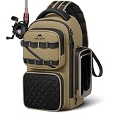 MATEIN Boys Fishing Sling Bag, Convertible Tackle Backpack with Rod Holder