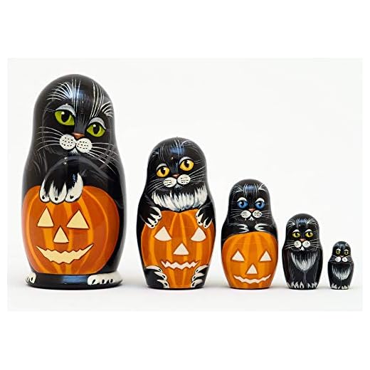 Golden Cockerel Halloween Nesting Doll