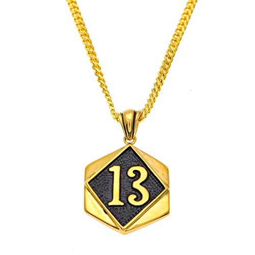 Colgante número 13 HLTYGWX para lucir con tu chaqueta de cuero biker