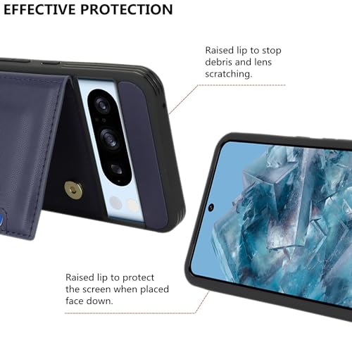 Étui portefeuille pour Google Pixel 8 Pro protection cuir synthétique