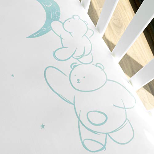 Jumpoff Jo - 2 Pack Fitted Crib Sheet, Super Soft Breathable 100% Cotton Baby Crib Sheet For Standard Crib Mattresses And Toddler Beds, 28 In. X 52 In. - Bears & Moon #TOP4