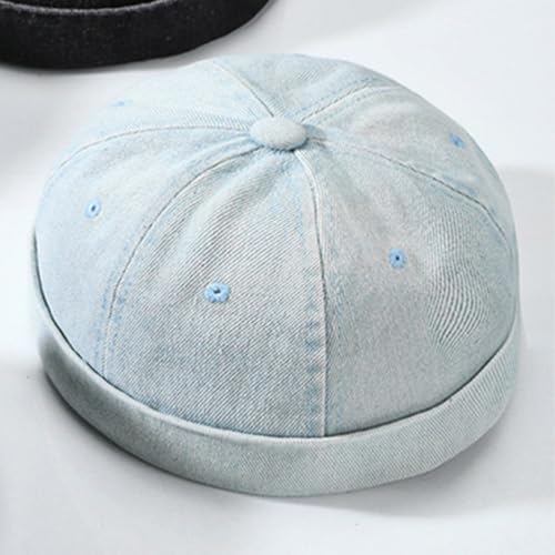 Image of Glamorstar Brimless Dome Hats for Women Men Sailor Beanie Cap Vintage Docker Hat