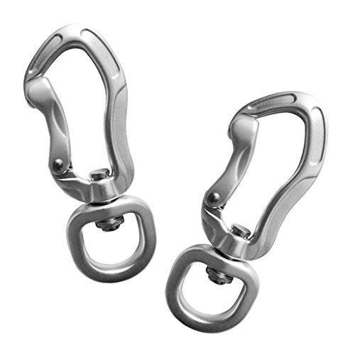 Conjunto Flameer de 2 chaveiros giratórios de mosquetão para pendurar conecte o gancho ao ar livre p