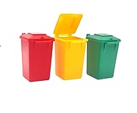 Vista 9 de Juego de basura automotriz de 3 colores ABS plástico pequeño cubo de basura camión de basura juguete