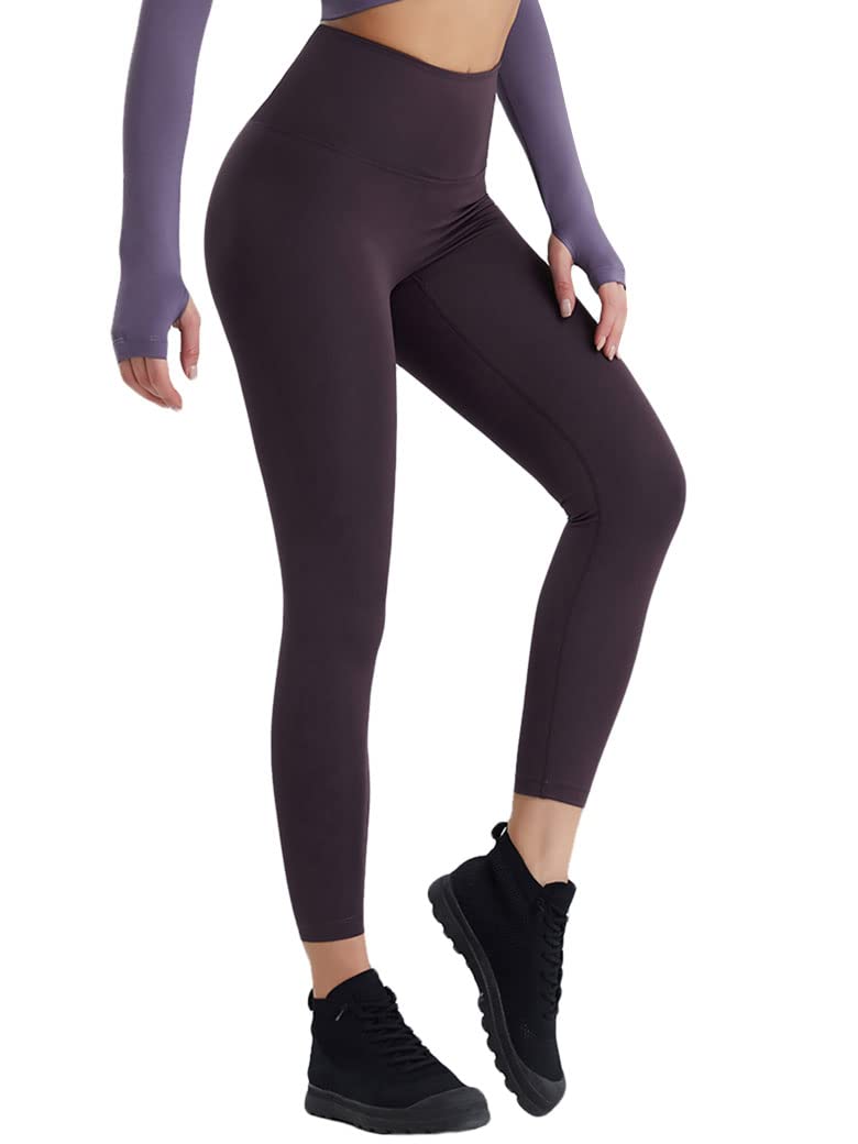 StarVnc High Waisted Leggings for Women Criss Cross Back Butt Lifting Yoga Pants Workout Tights