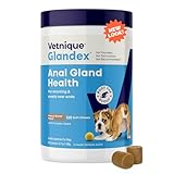 Vetnique Glandex Anal Gland Soft Chew Treats with Pumpkin for Dogs Digestive Enzymes, Probiotics Fiber Supplement for Dogs Boot The Scoot (Peanut Butter Chews, 120 Count)