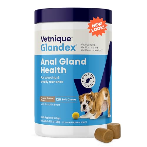 Vetnique Glandex Anal Gland Soft Chew Treats With Pumpkin For Dogs Digestive Enzymes, Probiotics...