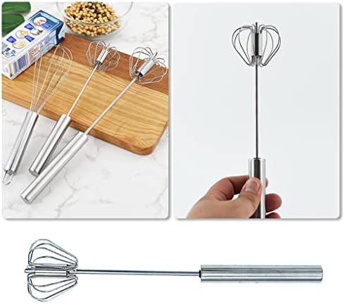 Laileya Semiautomatic Hand Press Type Rotary Egg Whisk Agitator 10 Inch Stainless Steel Mixer Kitchen Tools