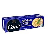 Carr's Table Water Crackers, Baked Snack Crackers, Party Snacks, Toasted Sesame, 4.5oz Box (1 Box)