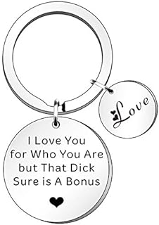 HULALA Funny Couple I Love You Keyring Valentines Gift for Him Husband Boyfriend Birthday Wedding Anniversary Keychain for Men from Wife Girlfriend