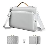 NIMOSA Maletín Portátil 15,6 Pulgadas Laptop Bag con Protección Total Air Cushion Funda Impermeable Bolsa para portátil, Ideal para Trabajo y Viaje, Compatible con MacBook Blanco