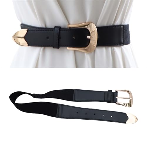 Pin Buckle Waistband Elastic Stretchy Belt For Casual Wear Waist Strap Waist Shaping Band Adjustable Belt For Dress Coat Styl2