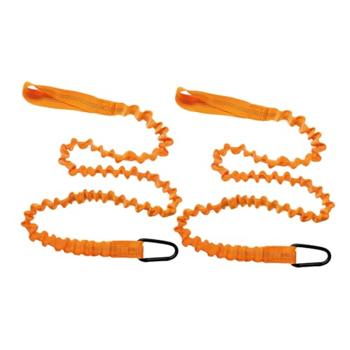Cuerda anticaída kayak ajustable cordón elástico naranja para remos y accesorios de pesca