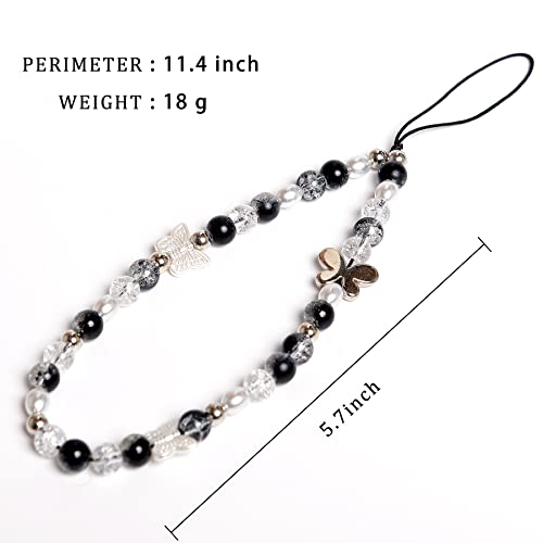 Aoerun Beaded Phone Charm Y2K Phone Strap Charm Handmade Cell Phone Lanyard Wrist Strap Kawaii Acrylic Beads Cell Phone Chain #TOP4