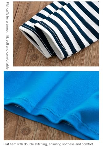 DUDUFUN 3er-Set Langarmshirts Jungen Baumwolle Bequeme Kinderbekleidung,Etiketten:90Alter:12-18 Monate