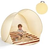 Strandmuschel Pop Up UV Schutz,Strandzelt für 1-3 Personen Tragbar Beach Zelt mit UV-Schutz,Strand Muschel für Strand Camping Garten