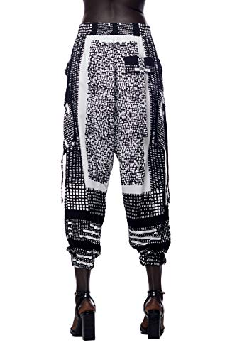Jonny Cota Studio Sahara Cargo Pants – Men’s and Women’s Cargo Pants - Lightweight Loose Fitting Unisex Pants, Black & White2