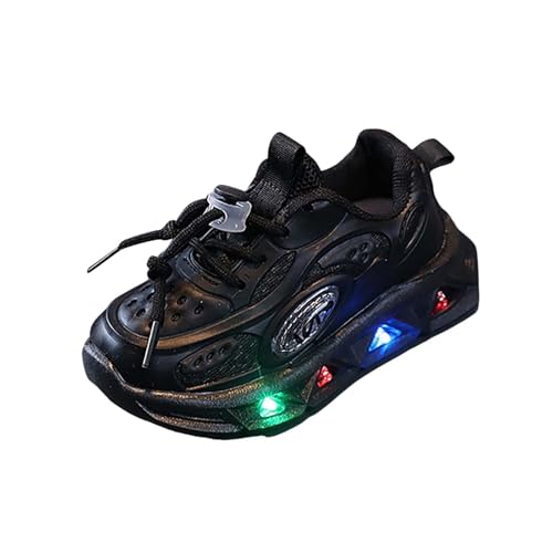 Baby Boys Girls Light Up Solid Color Sneakers for Kids Toddler Infant LED Breathable Mesh Sports Shoe Toddler