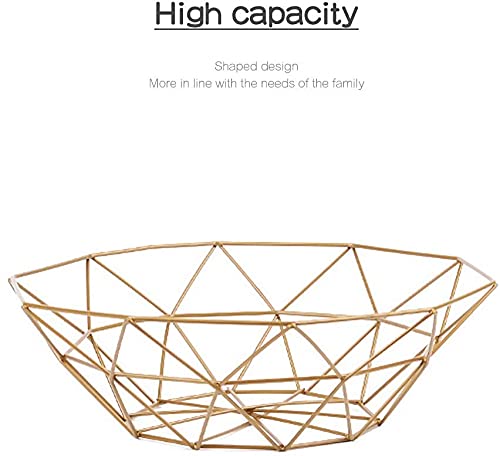 YTBHSHXZ Panier à fruits multifonctionnel Euro Basket au design antique et épuré, en métal, poser sur une table – vue 3