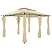 Produktbild Deuba Luxus Pavillon Topas 3x4m Seitenwände Eckig Festzelt Partyzelt Gartenlaube Gartenzelt Gartenpavillon Beige