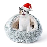 ❤❤[Construcción de estudio]: diseño semicerrado ideal para mascotas que aman acurrucarse, no solo puede aliviar la ansiedad de su adorable mascota, esta cama de tienda les brinda a las mascotas un lugar acogedor para acurrucarse.