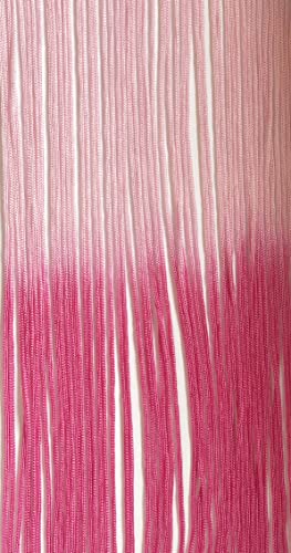 2 Yards Tie-Dye Ombre Multicolor Chainette Thread Yarn Tonal Loop Fringe- 7" Long -Sewing Quilting Renaissance Dance Hawaiian Costumes Drapery -Hand Dyed- Light Pink Dark Fuchsia Magenta Pink Shades #TOP1