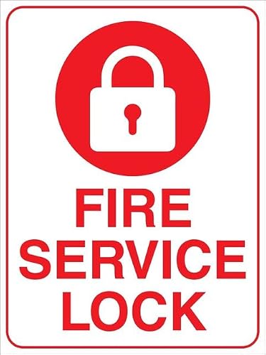 Funny Vintage 8"x12" Tin Sign - Fire Service Lock, Wall Art Decor For Home Farmhouse Bar Cafe Yard Indoor & Outdoor Gift