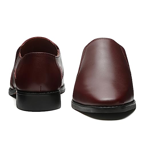 Image of LOUIS STITCH Men's Italian Leather Shoes Mocassin Comfortable Slipon Handcrafted Formal Loafers for Men RXSORW Size