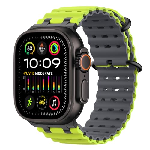 Bracelet Ocean anti-transpiration pour Apple Watch 49mm, fini les irritations en sport