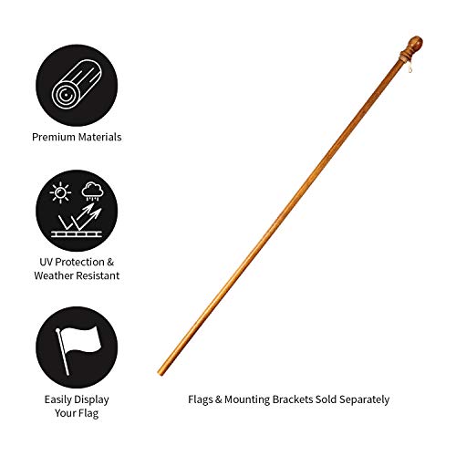Evergreen Flag 01000 Evergreen Solid Wood 56 Inch Flag Pole thumb #2