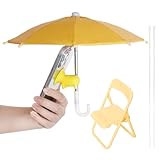 Yymobt Universal Cell Phone Stand - Sun Shield, Adjustable Suction Cup Phone Stand, Cover for Sun Protection, Outdoor Cell Phone Sunshade Holder (Yellow)