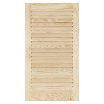 Louvre Door – Pine Wood – Vented Open – Ready to Paint Internal Louvre Cupboard Doors – Slatted Wardrobe Doors – Various Sizes (720mm (28.4") Height, 394mm (15.5") Width)
