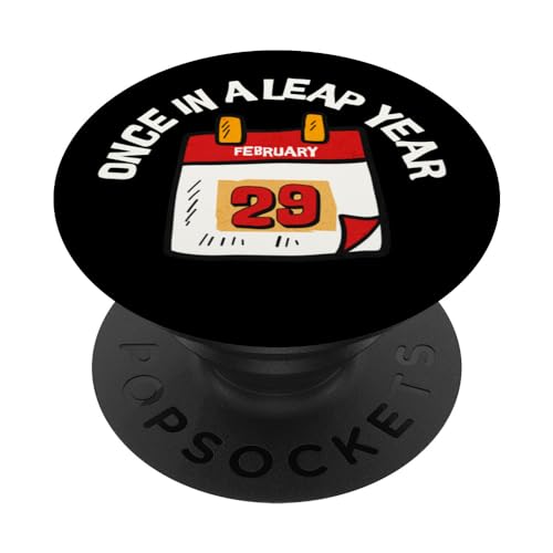 Una vez en un año bisiesto Día bisiesto Cumpleaños 29/02 29 PopSockets PopGrip Intercambiable