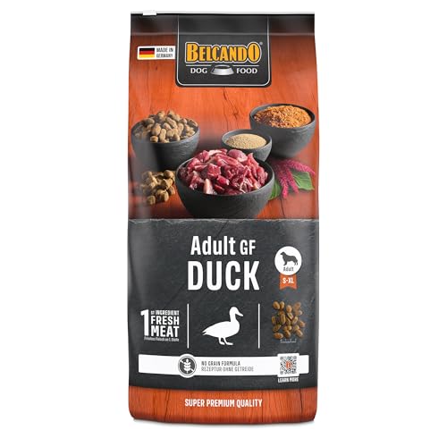 BELCANDO Adult GF Duck | getreidefreies Hundefutter | Trockenfutter ohne Getreide mit Ente | Alleinfuttermittel für ausgewachsene Hunde ab 1 Jahr
