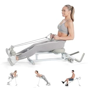 WONDER CORE 4 in 1 Rudergerät für zuhause, Beinpresse rudergeräte, Bauchtrainer & Römische Fitnessgerät für Cardio & Krafttraining | Platzsparend, Ganzkörper-Workout, Bis 242kg
