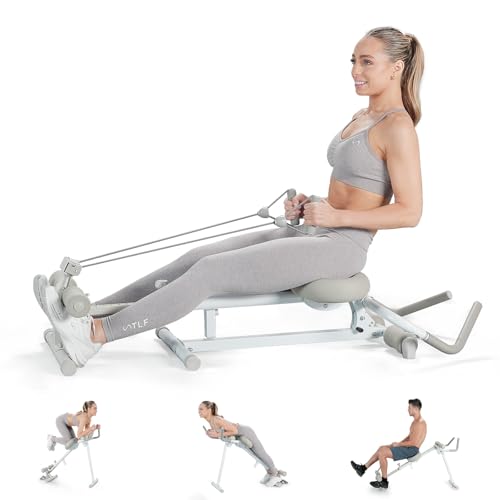 WONDER CORE 4 in 1 Rudergerät für zuhause, Beinpresse rudergeräte, Bauchtrainer & Römische Fitnessgerät für Cardio & Krafttraining | Platzsparend, Ganzkörper-Workout, Bis 242kg