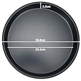 Lastdaytime Sartén Antiadherente para Microondas, Elegant, Redonda, Negro, 150 cm, para Hornear Pizza y Bacon