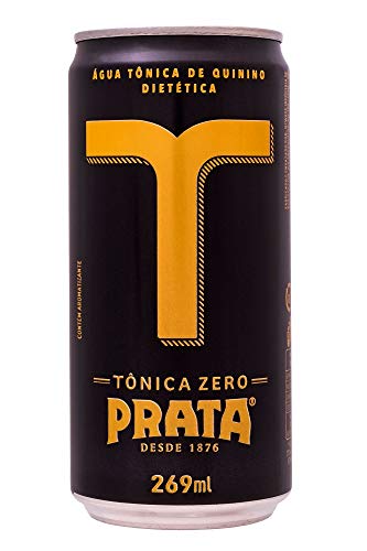 Tônica Zero Prata, Lata 269ml Águas Prata QS1LL Sabor Água Tônica Zero 200ml