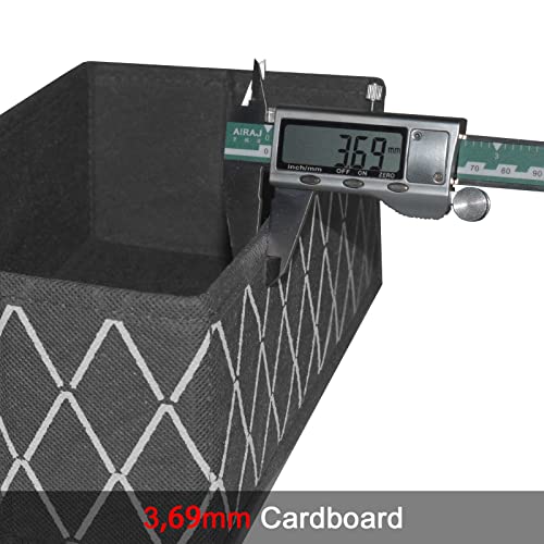 Homyfort Dresser Drawer Organizer, Foldable Cloth Storage Box Closet Cube Basket Bins Containers Divider With Drawers For Underwear, Bras, Socks, Ties, Scarves, Set Of 6, Diamond Line Printing #TOP4