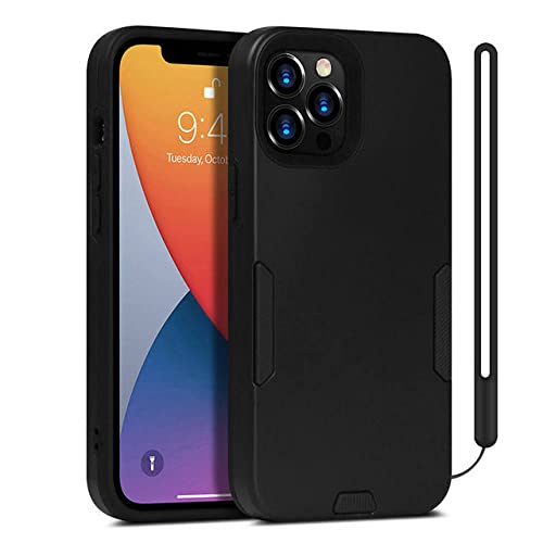 Coque silicone liquide avec dragonne pour iPhone XR - Housse noire 360