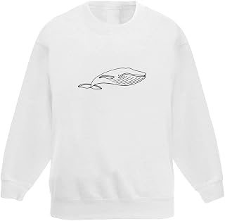 Azeeda 'Whale' Kid's Sweatshirt/Jumper (7-8 Years) (KW00033195)