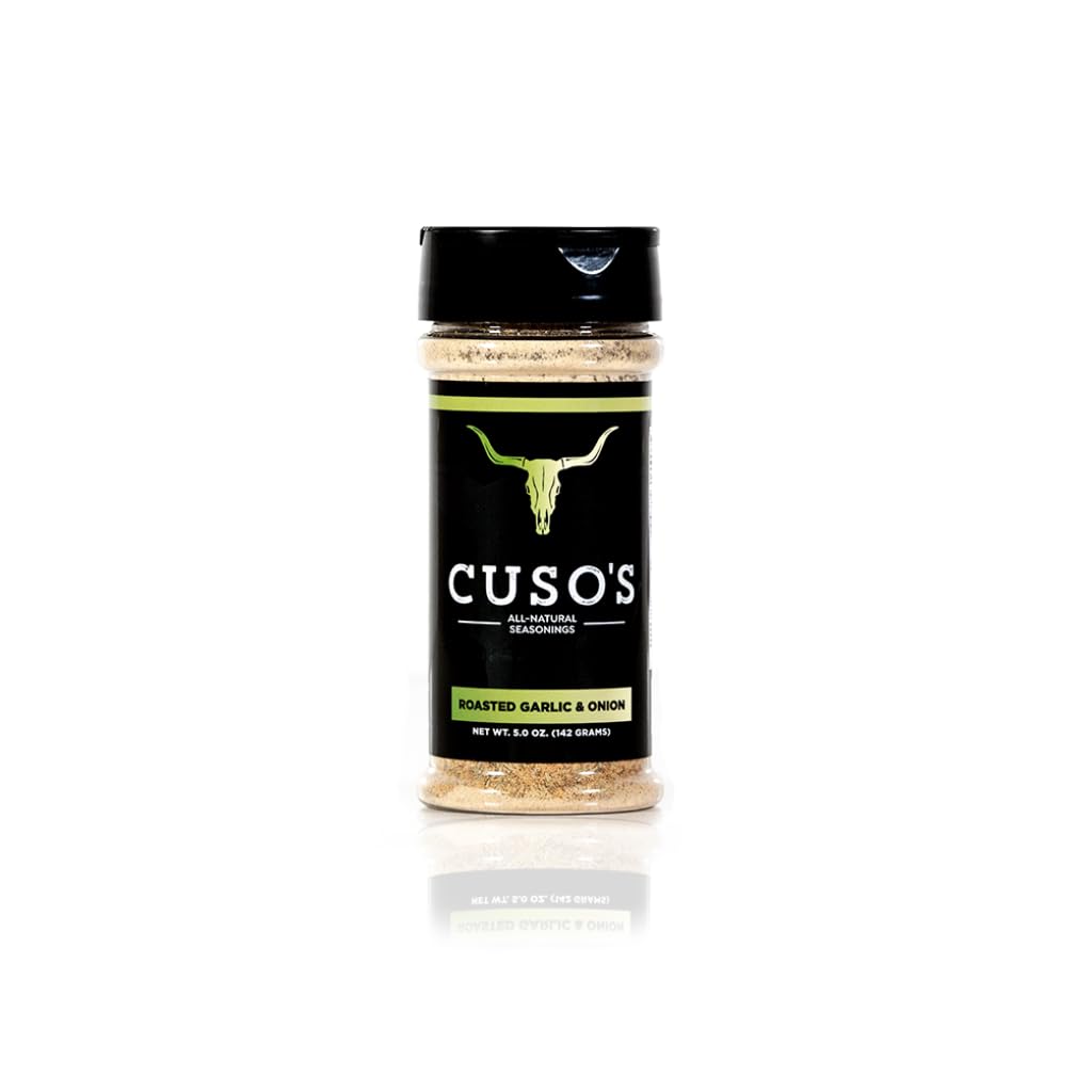 Cuso CutsGreat Tasting Roasted Garlic & Onion BBQ Seasoning Rub - Contains All Natural Ingredients - Spices & Rubs for Grill, BBQ & Marinade - Best BBQ Rubs for Smoking - 1 Count BBQ Rub Seasoning