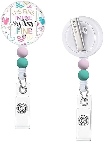 6Pcs Ocean Theme Badge Reels - Cute Retractable ID Holders With 24" Cord (Jellyfish, Dolphin, Etc.)