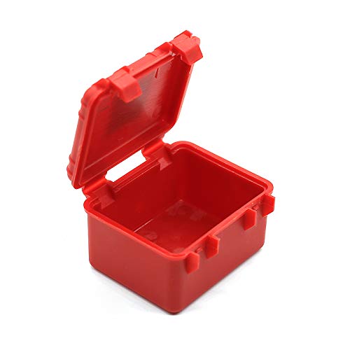 Lot de 3 boîtes de rangement en plastique RC pour voiture Trx4 Axial Scx10 90046 D90 1/10 RC Crawler Accessoires Rouge