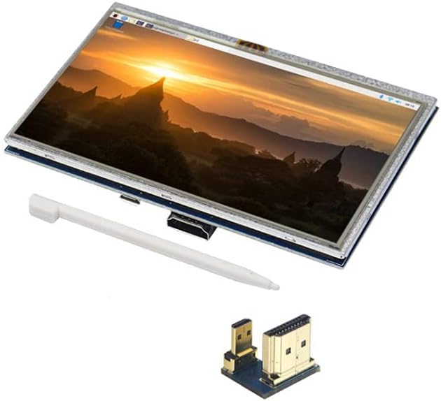 5 Inch Display Touch Screen LCD Display HDMI Interface 800×480 Color Touch Screen Module with Touch Pen Compatible with Raspberry Pi 3B+/4B