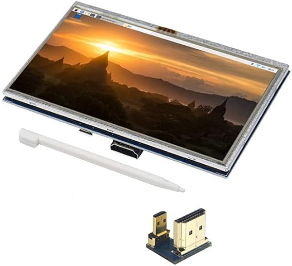 Treedix 5 Inch Display Touch Screen LCD Display HDMI Interface 800480 Color Touch Screen Module with Touch Pen Compatible with Raspberry Pi 3B+/4B