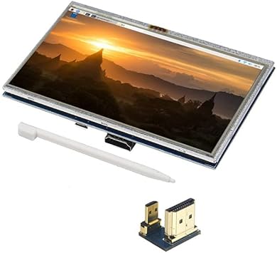 Treedix 5 Inch Display Touch Screen LCD Display HDMI Interface 800480 Color Touch Screen Module with Touch Pen Compatible with Raspberry Pi 3B+/4B