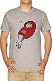 Elegante Vendax Encapuchado Sello Camiseta Hombre Gris